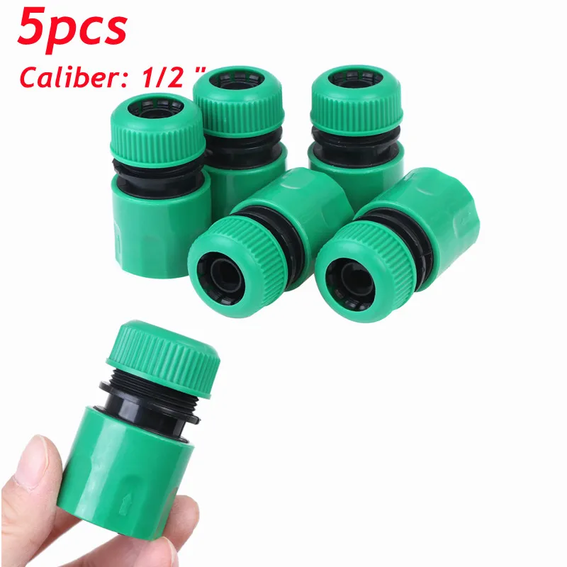 

5Pcs 1/2 "Green Hose Joint Coupling Connector For Garden Irrigation Irrigation Balcony Flowers Garden Water Connector