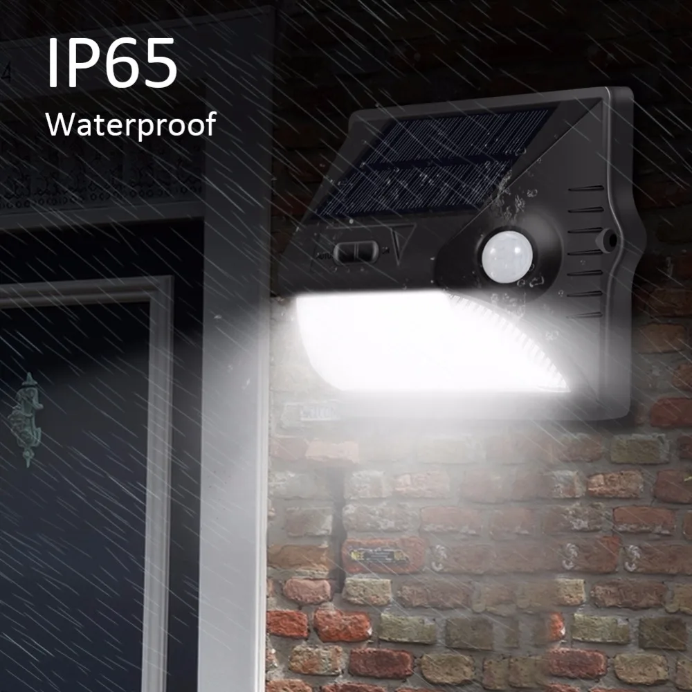 Светодиодный светильник на солнечной батарее с датчиком движения PIR солнечный