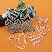 4pcs love heart metal cutting dies scrapbooking craft stamps cutdie embossing card make stencil