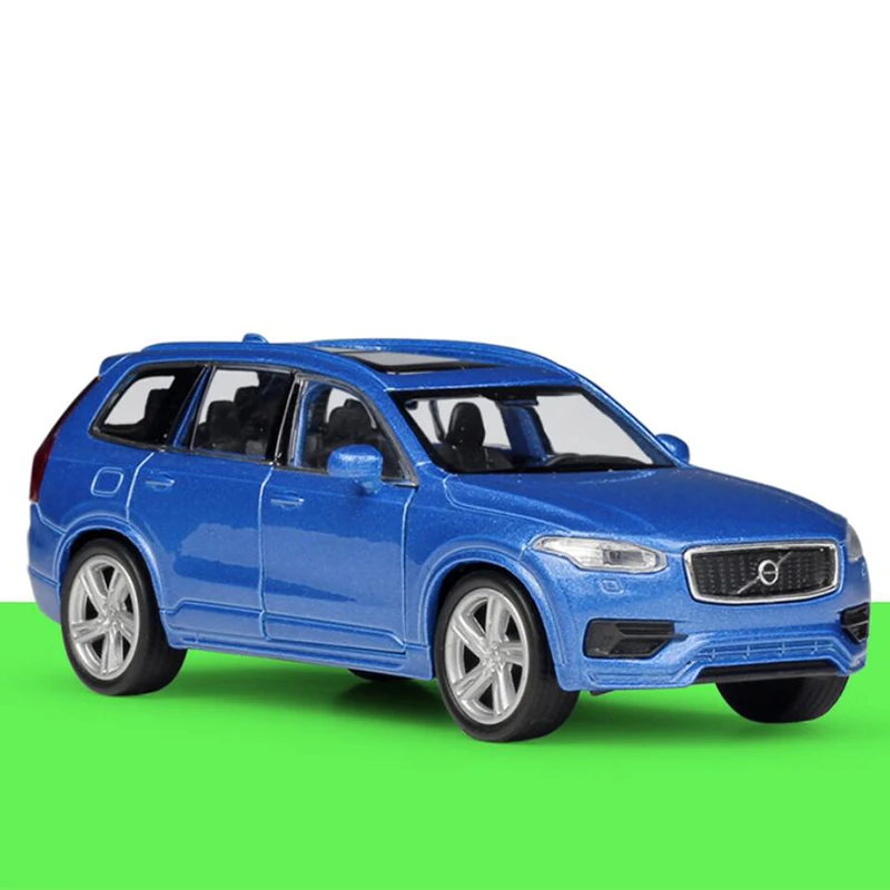1:36 весы 2018 синий цвет XC90 SUV литая модель автомобиля с открывающимися дверцами