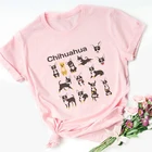 Футболка женская с принтом животных, милая рубашка чихуахуа с повязкой на голову, розовый топ, уличная одежда для девушек, подарок для любимых собак, лето 2022
