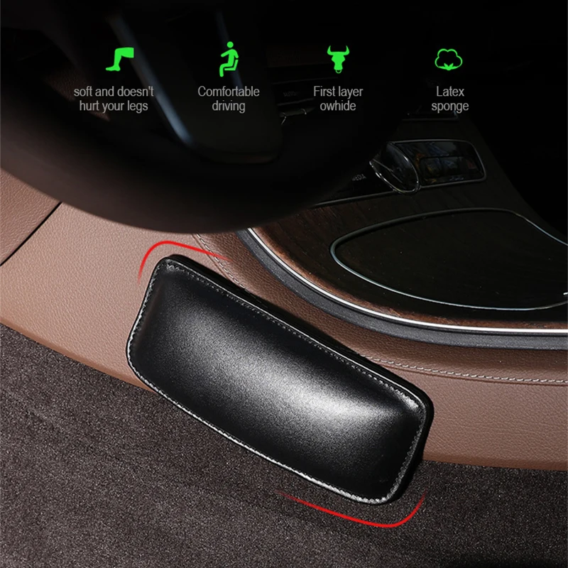 Универсальный кожаный наколенник для автомобиля подушка салона удобная мягкая
