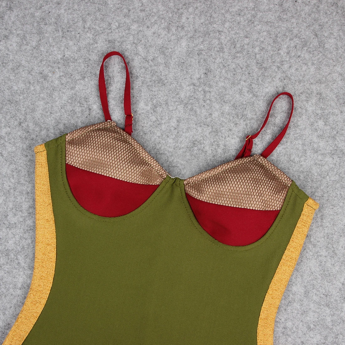 

New Summer Style Sexy Sleeveless Patchwork Green Women Bodycon Bandage Dress 2021 Designer Fashion Party Club Dress Vestido