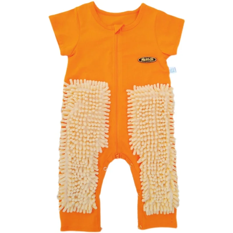 

Baby Mop Footsies Clothes Lala jersey long sleeve Crawling Clothes Jumpsuit One-Piece Suit Cotton Infant Cleaning Mop Suit