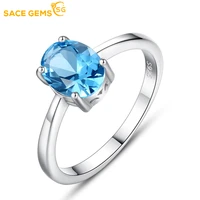 sace gems solid s925 sterling silver rings for women sky blue topaz gemstone ring wedding engagement band fine jewelry