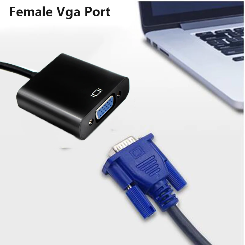 Кабель-адаптер HDMI-VGA с портом аудио и питания аналоговый цифровой конвертер