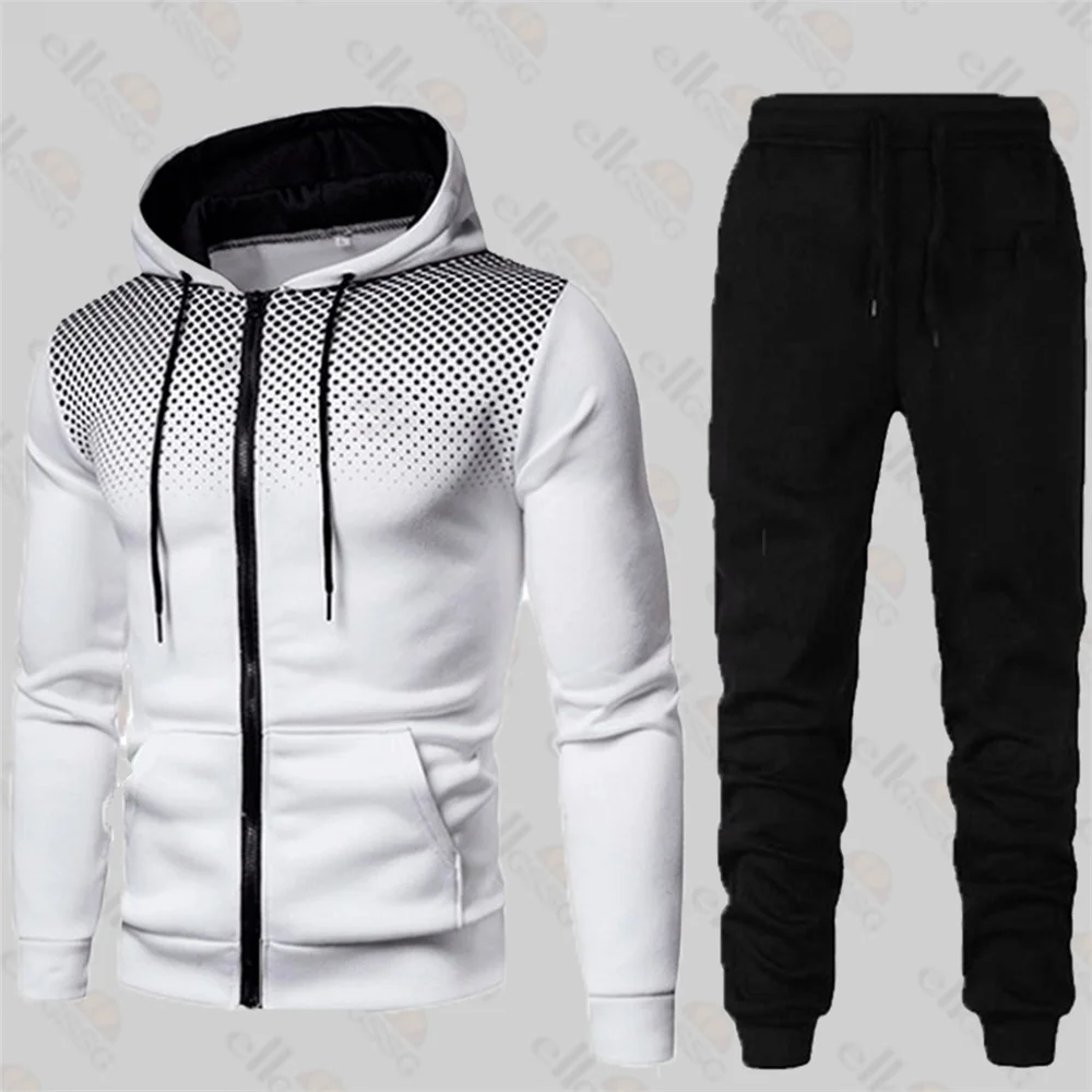 

2021 New Sportswear men's Hooded Sweatshirts men's Sportswear Casual Zipper Sweatshirts Hoodies Sweatpants Sportswear men's Soli