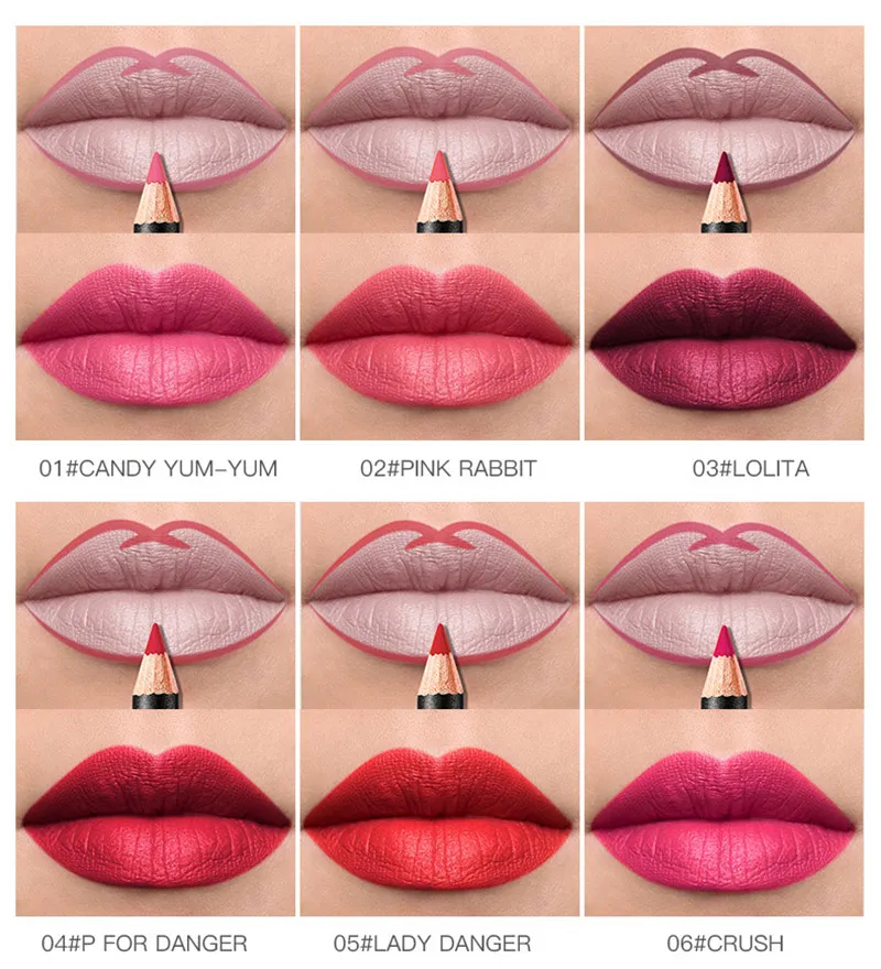 1 шт. Новинка Pudaier Lipliner Nude губная помада карандаш стойкий водонепроницаемый матовый для макияжа, косметика для губ 36 цветов