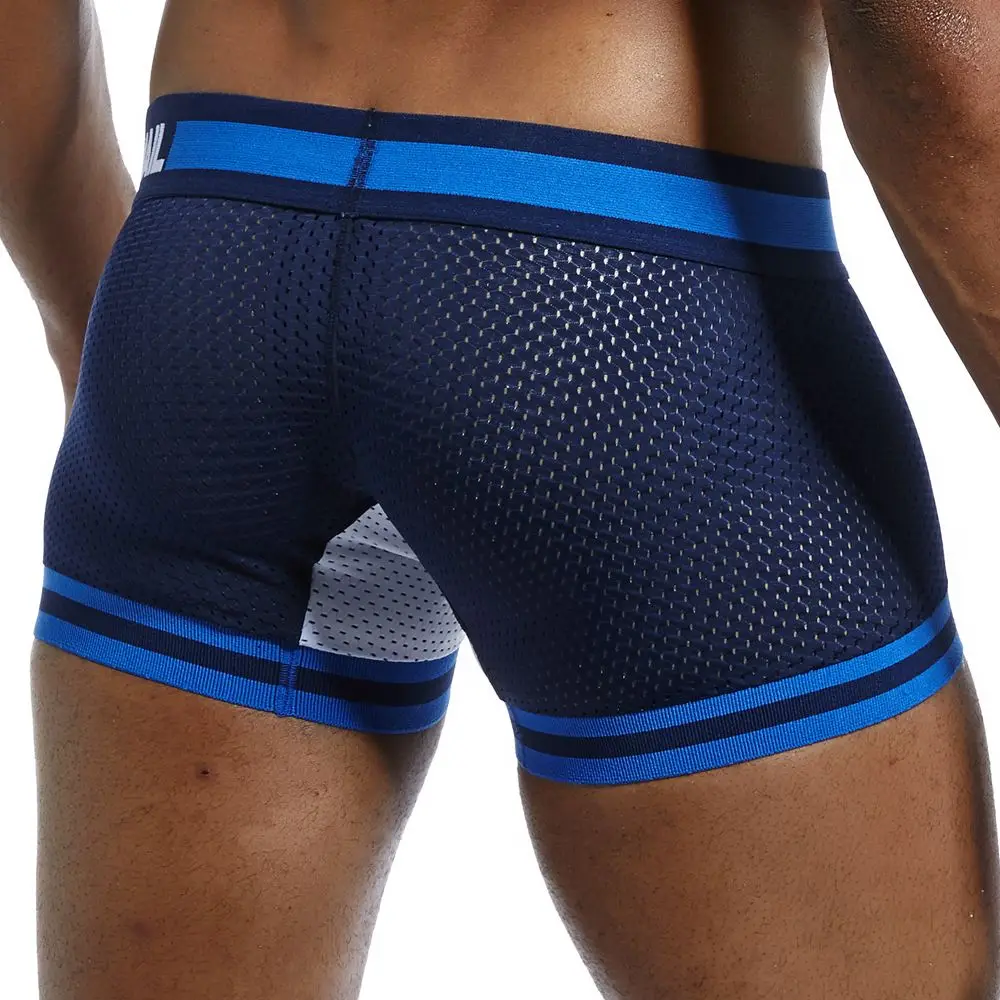 Брендовые мужские боксеры, соблазнительные мужские нижнее белье cueca, боксеры, мужские сетчатые шорты, Мужская одежда, боксеры, нейлоновые эластичные штаны для фитнеса
