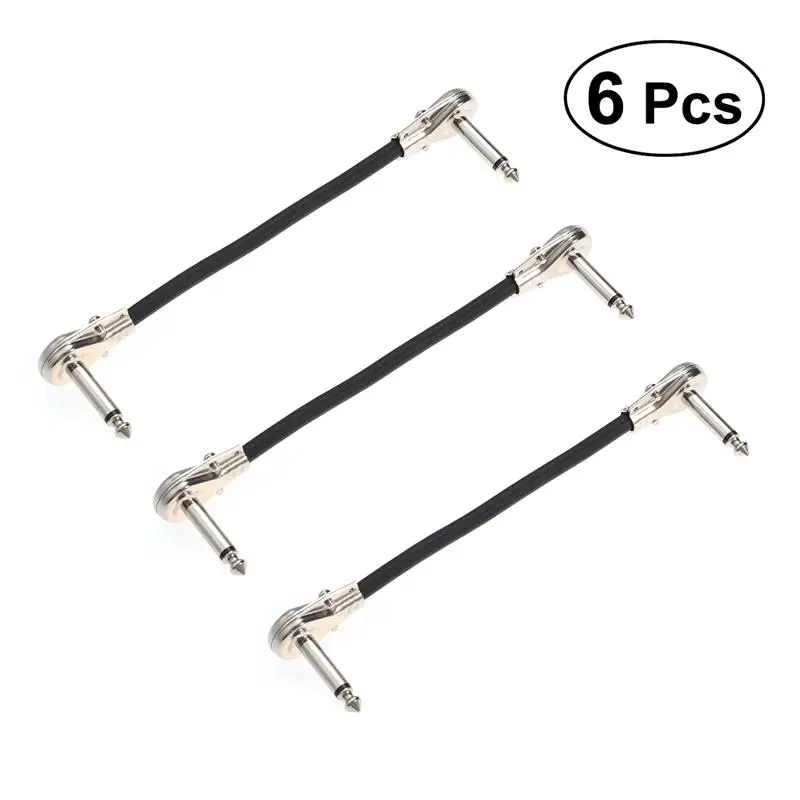 6 шт. правый на инструмент кабели гитарные Патч для басовая клавиатура Эффект