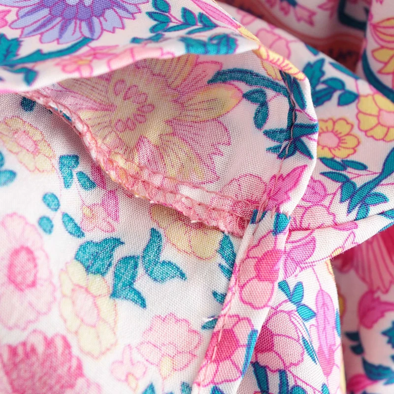 

Floral Print Off The Shoulder Sexy Dress for Women Holiday Long Sleeve High Waist Short Beach Dresses Bohemian Draped Boho Dress