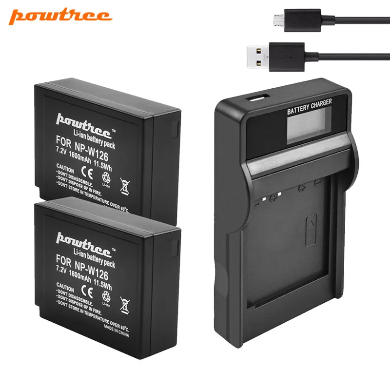 Зарядное устройство Powtree для фотоаппарата Fujifilm FinePix HS30EXR HS33EXR 7 2 А · ч|Цифровые