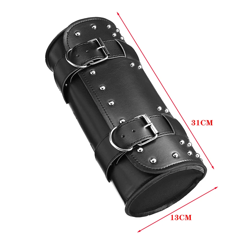 

Black Motorcycle Tool Bag Front Fork Handlebar Saddlebag Roll Barrel Racing Tail Barrel Storage