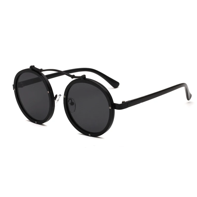 4-Black-Gray MuseLife популярные женские круглые солнцезащитные очки Брендовые дизайнерские винтажные мужские Матовые солнцезащитные очки UV400 - Цвет линз: 4-Black-Gray