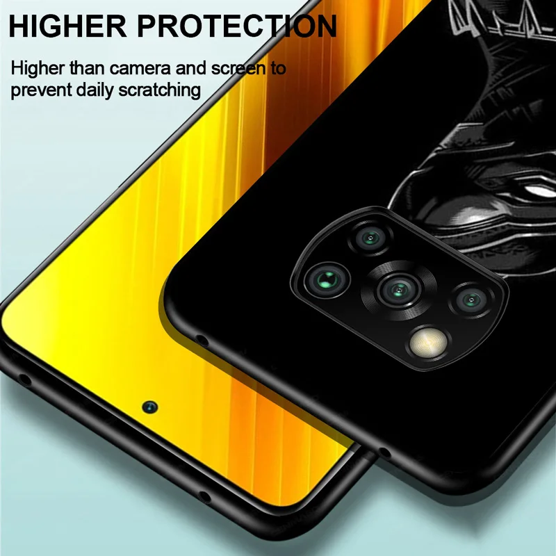 

Marvel Avengers Black Panther Super Hero For Xiaomi Poco C3 M3 M2 X3 NFC X2 F3 F2 F1 Mi A3 A2 Lite Pro TPU Silicone Phone Case