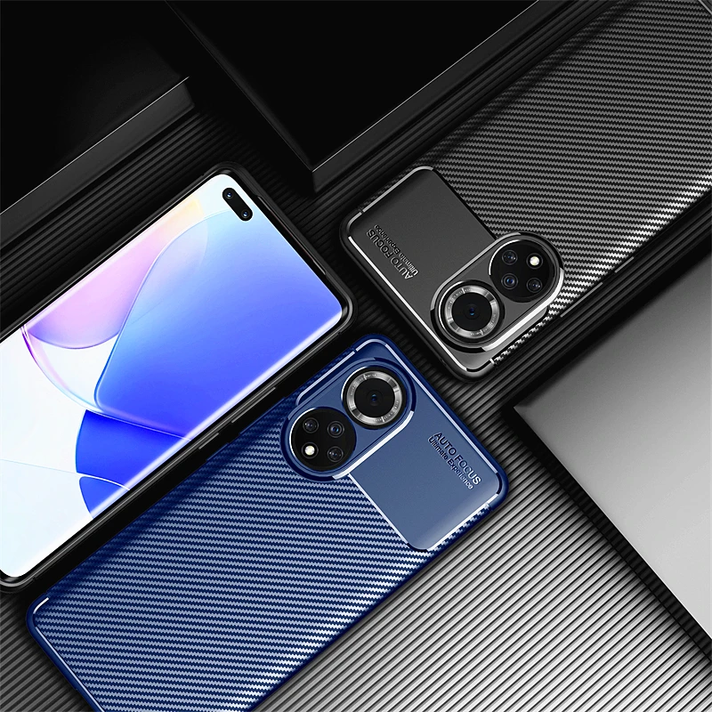 

For Huawei Nova 9 Pro Case Armor Coque Silicone Fiber Rubber Bumper Hard Case For Huawei Nova 9 Pro Cover For Huawei Nova 9 Pro