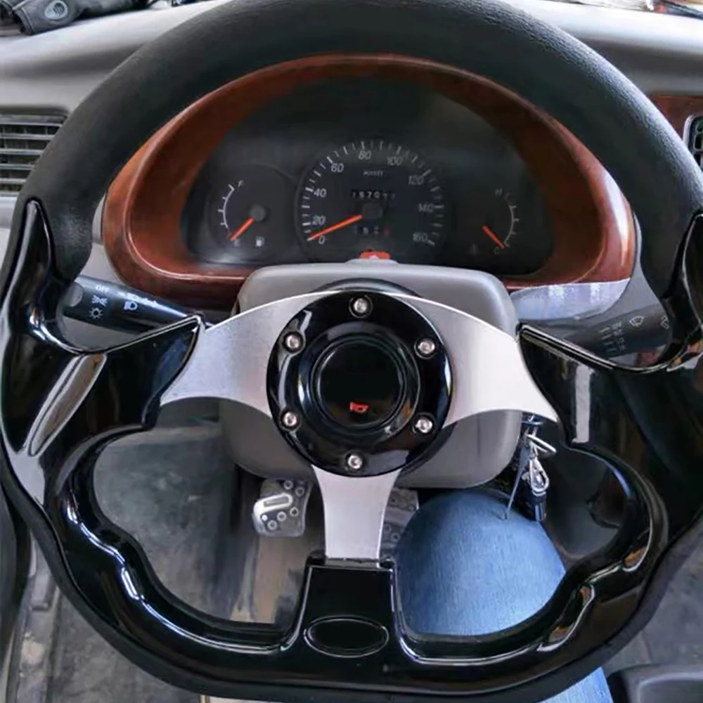 Красный Универсальный 12 5 дюймов 320 мм PU Гонки JDM Спорт Авто Рулевое колесо с