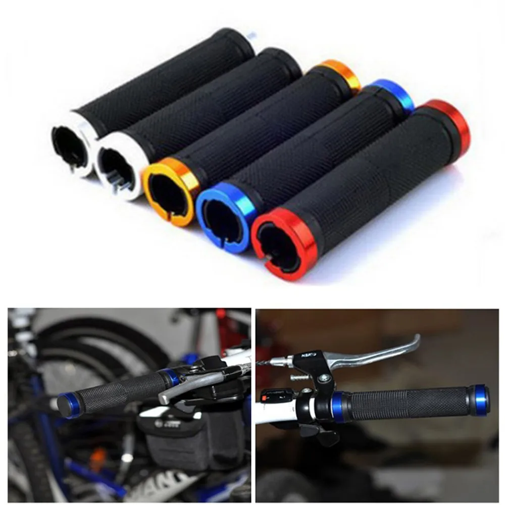 

1pair 13CM Bicycle Handlebar Grips MTB Anti-Skid And Shock Absorption Handlebar Grips Aluminum Alloy Handlebar Grip For MTB Bike