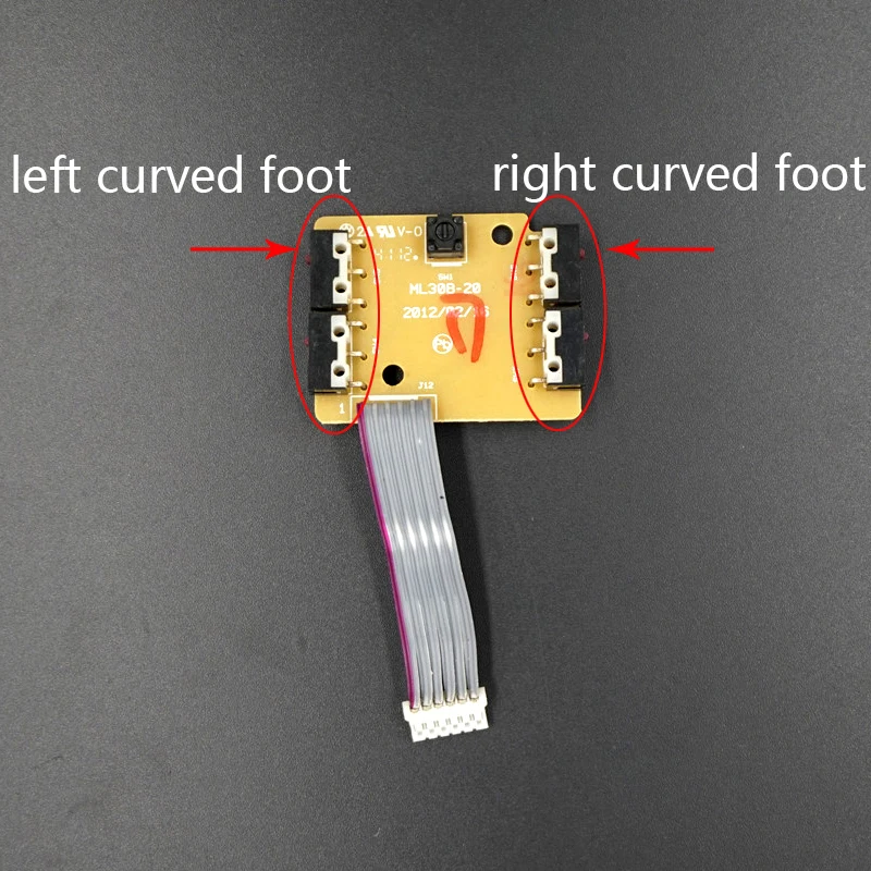 

2 шт., оригинальный микропереключатель для мыши, левый и правый изогнутые ножные переключатели для сэнсэй сырой RIVAL IKARI DeathAdder, боковые кнопки ...