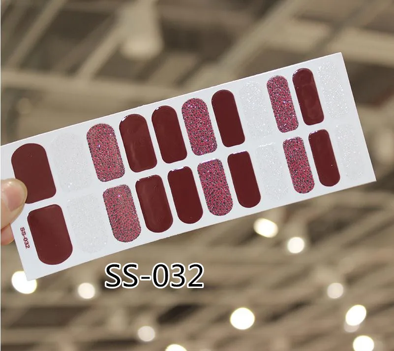 ss-032 22 наконечника/лист, Высококачественные наклейки для ногтей, горячая Распродажа, многоцветные, Мультяшные, модные, милые, разные цвета на выбор - Цвет: ss-032