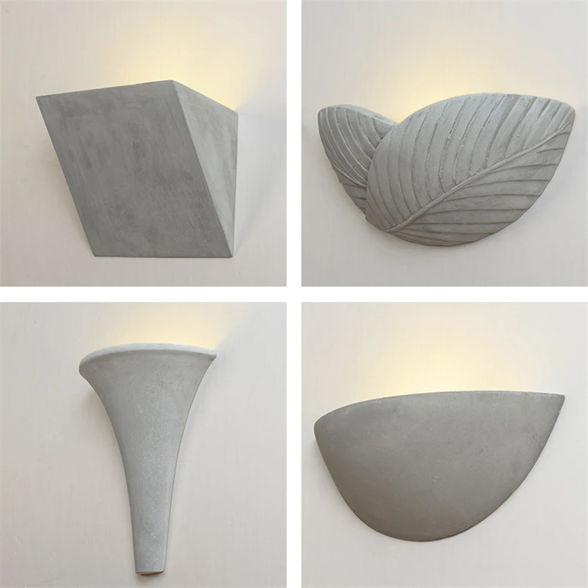 Геометрические цементные настенные светильники в стиле лофт ретро промышленный