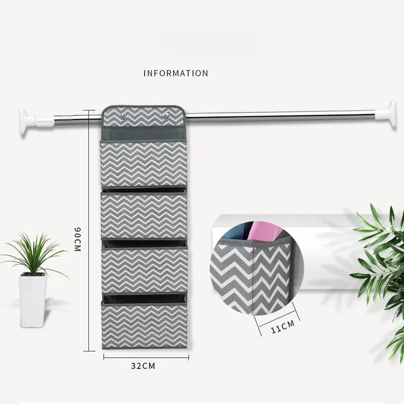 

Four layer stereo door hanging bag shoes inserting bag storage bag students convenient sorting bag storage hanging bag