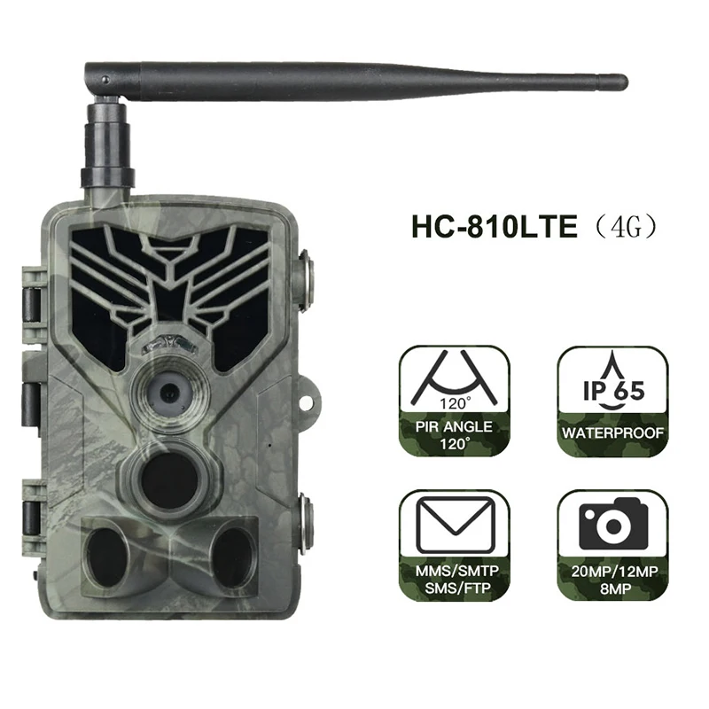 HC810LTE 4G EU 2G 3g 4G SMS MMS EMAIL Trail камера 20MP 1080P ночное видение охотничья камера с 940nm черные ИК светодиоды фото ловушки скаутинг камера - Цвет: HC810LTE 4G EU