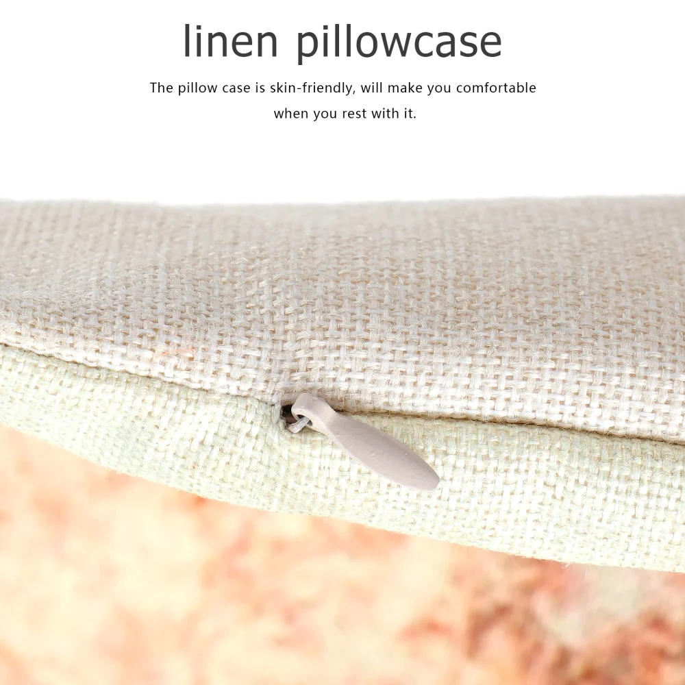 

1Pc Household Flax Pillowcase Indoor Cushion Cover Premium Linen Pillowcase