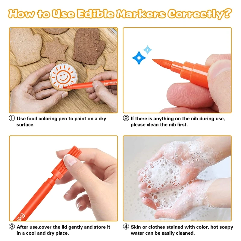 Двусторонний пищевой маркер для раскрашивания еды |