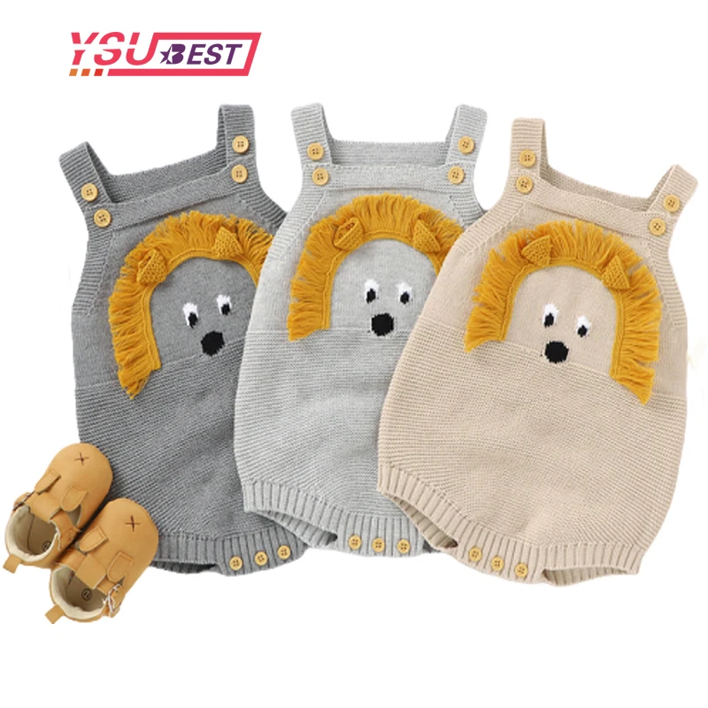 Новинка Детские комбинезоны Трикотажные Осенние Комбинезоны с объемным