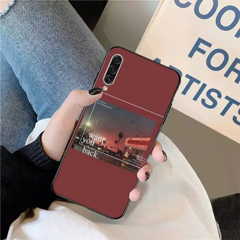 

Aesthetics songs lyrics Phone Case For Samsung galaxy A S note 10 7 8 9 20 30 31 40 50 51 70 71 21 s ultra plus