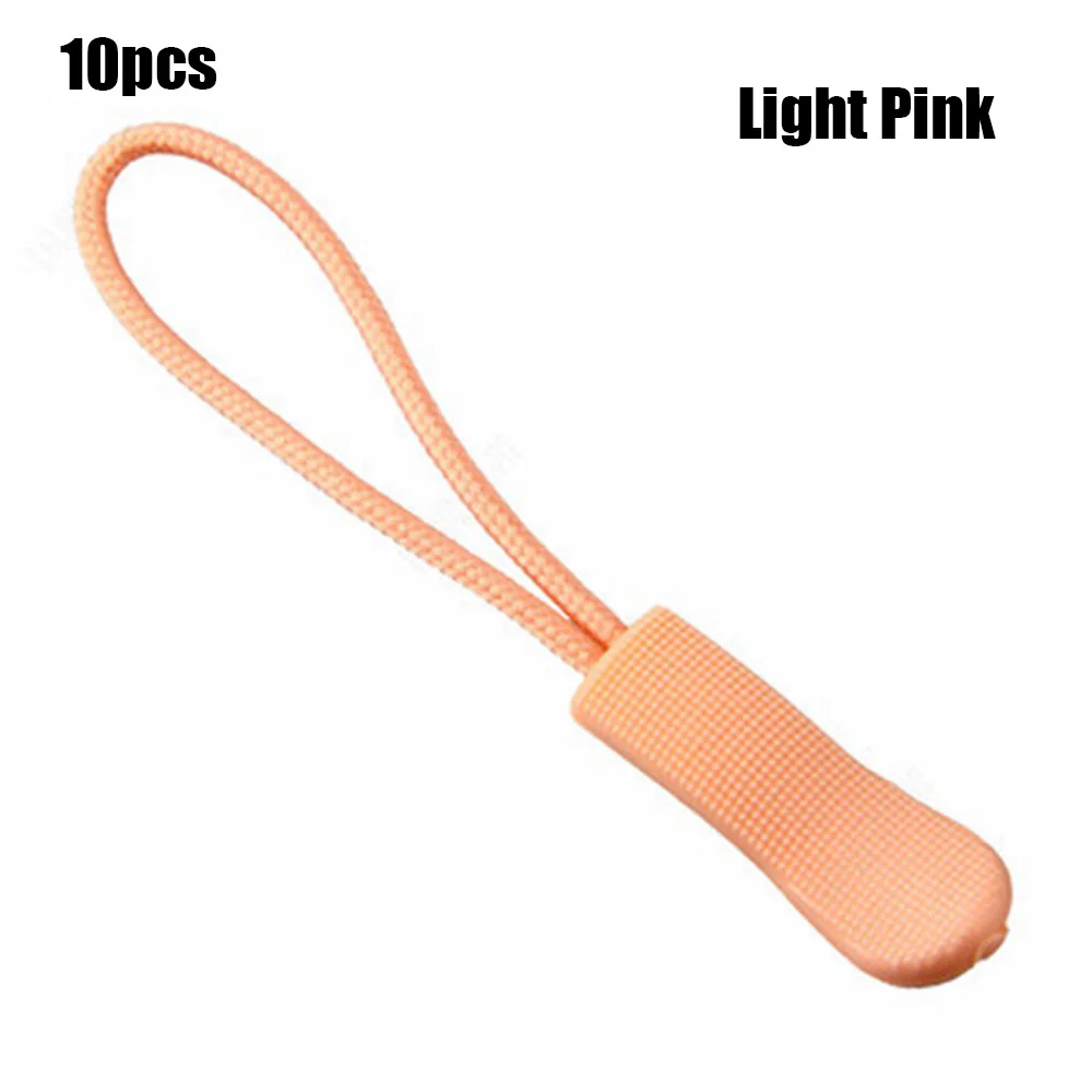 Light Pink 10 шт. фиксатор для троса на молнии, сменный зажим, инструмент для путешествий, чемодан, рюкзак для палатки - Цвет: Light Pink