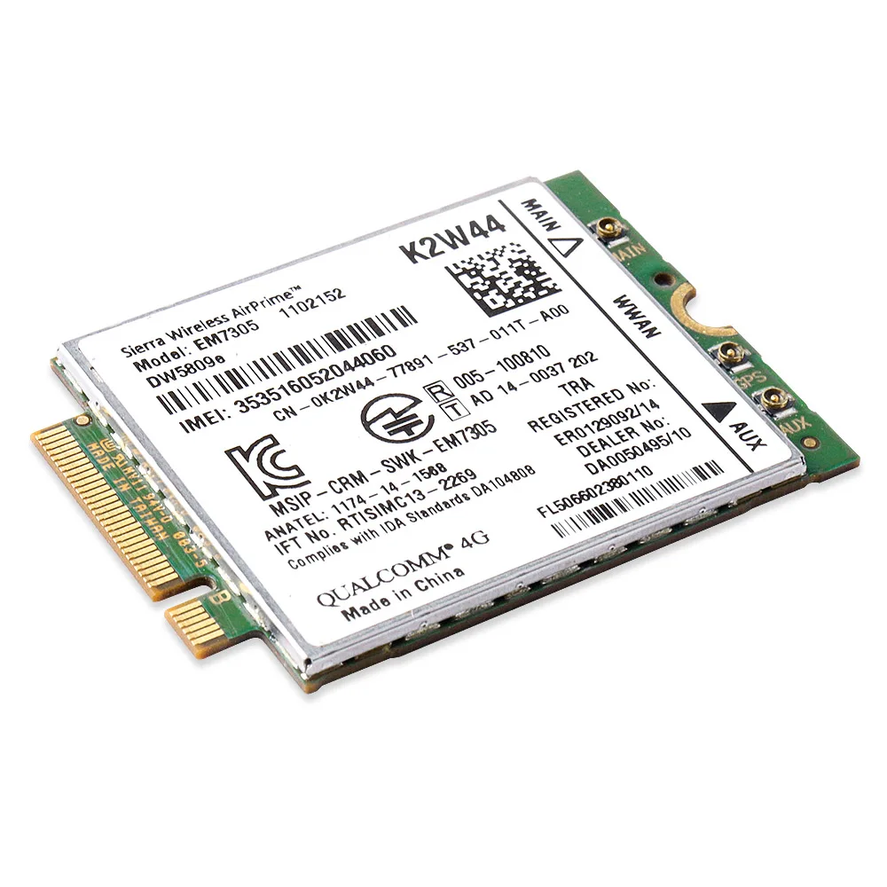 Модуль карты DW5811E 1DPXG MM9JH MR7VT EM7455 PCIe M.2 300 Мбит/с LTE 4G WWAN для Dell E7270 E7470 E7370 | Компьютеры и