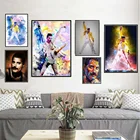 Лидер продаж, Freddie Mercury Rock, музыка, холст, живопись, плакаты и принты, настенные картины для гостиной, абстрактный декоративный домашний декор