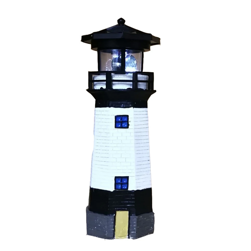 Светодиодный маяк на солнечных батареях лампа статуя белый свет башня