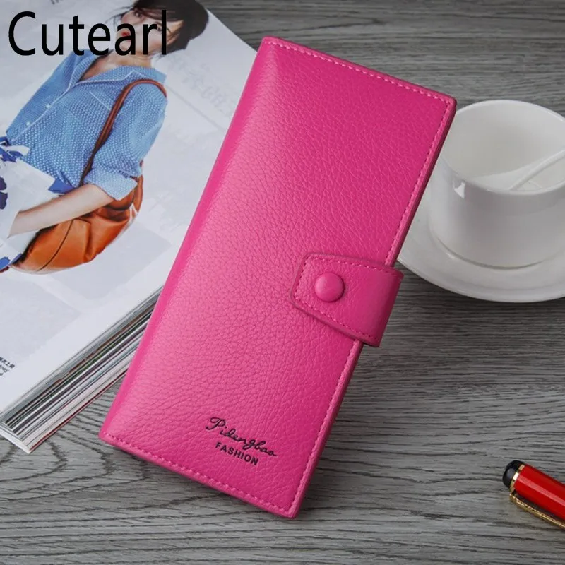 Женский складной кошелек длинный на молнии элегантный разноцветный клатч