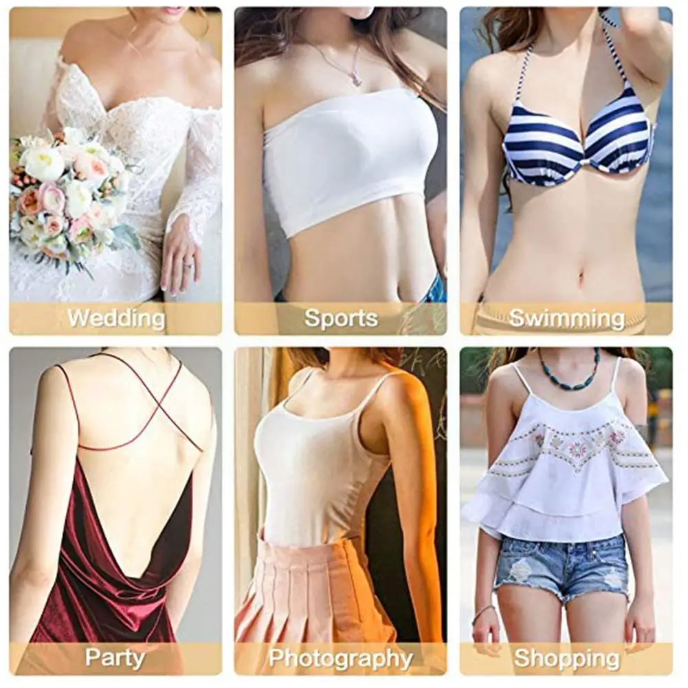 

Одноразовые женские Невидимые Ленты для подтяжки груди, наклейки на бюстгальтер, накладки на грудь, накладки на соски, клейкие ленты для гру...