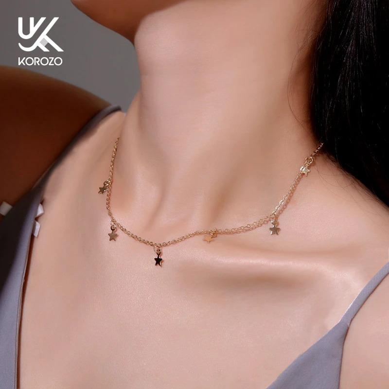 Звездное Ожерелье женское колье на шею цепочка подвеска в области ключицы