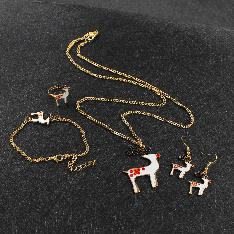 Рождественская серия новогодний костюм ювелирные изделия олень кулон ожерелье