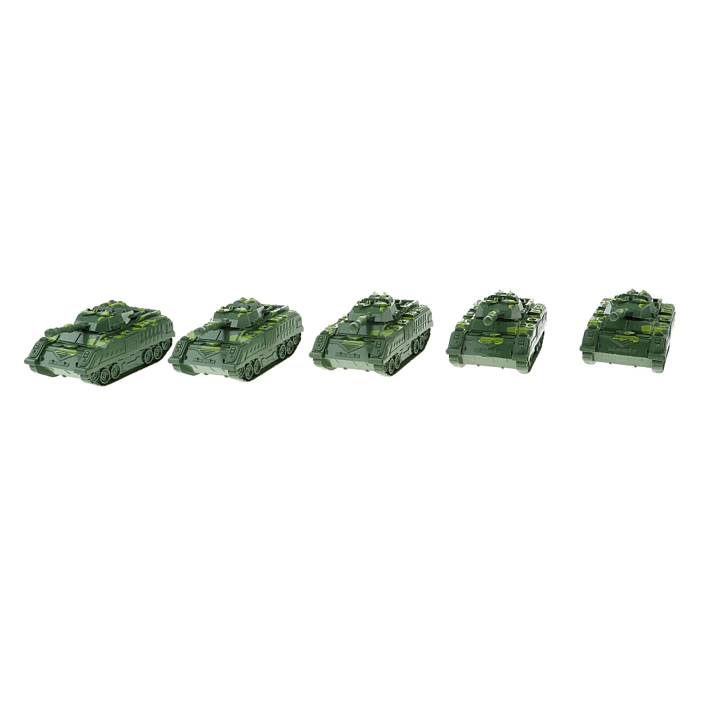 

5 Plastic Combat Tank Armored Model for Wargame Landscape Building