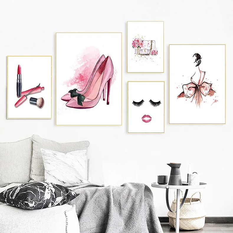 Косметическое искусство модная декоративная картина современный