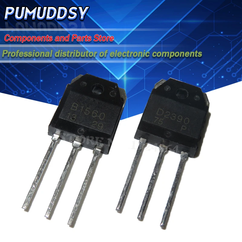 4 шт. 2SB1560 2SD2390, наборами по 2 пары (2 шт. 2SB1560 + 2psc 2SD2390) TO3P IC Аутентичные