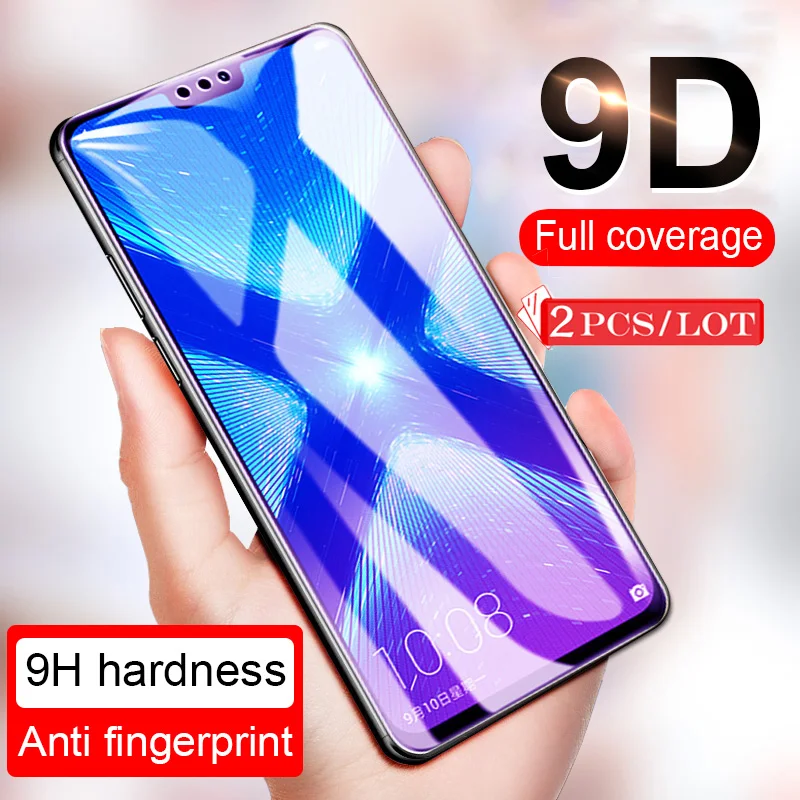 

2Pcs 9D Protective Glass for Huawei Honor 8X Glass on for Honor 8S 8C 8A Pro Screen Protector Honor8X 8 X A S Film Tempered Glas