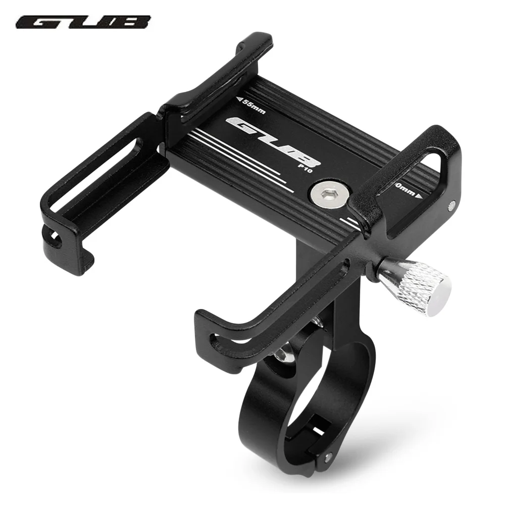 Велосипедный держатель для телефона GUB P10 из алюминиевого сплава с эластичным