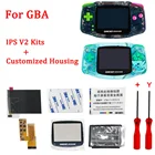 НОВЫЕ комплекты ЖК-экранов IPS V2 с корпусом на заказ набор корпусов для GBA ,12 цветов готовый чехол Чехол с подсветкой V2 наборы экранов