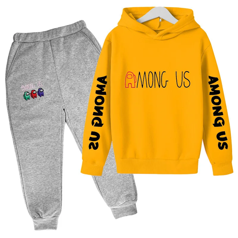 

Children Impostor Among Us Suit Pullover Cartoon Set Hoodies Boys Girls Sweatshirt Winter Clothes Sweatshirt Outfit Long Pants