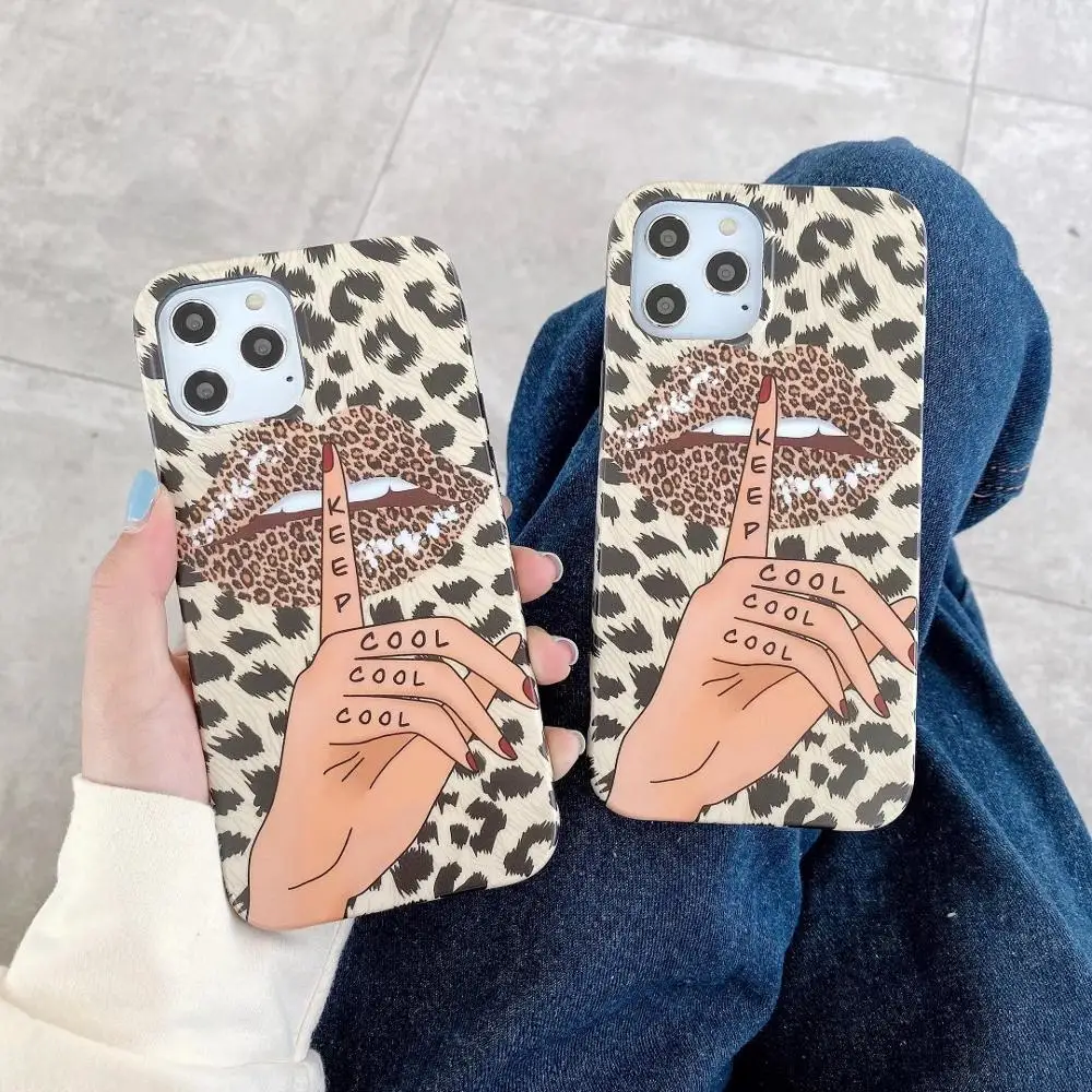 

Luxury Brand Leopard Print Phone Case For iPhone 12 Soft IMD Silicone Back Cover For iphone 11 12PROMAX XS Max XR X 7 8 Plus