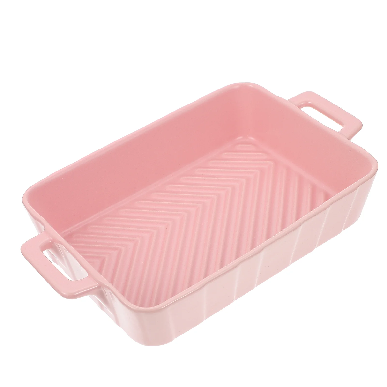 

1Pc Durable Ceramic Two-ears Pizza Plate Cake Plate Household Baking Tray