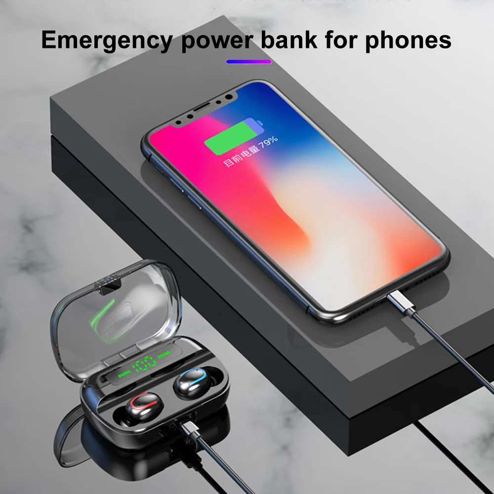 Q82 TWS Bluetooth наушники вкладыши беспроводные наушники Handsfree Bloototh гарнитура Ture беспроводные наушники для телефона Android iOS