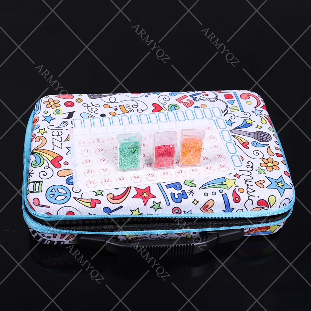 

Newly listed 80 boxes of diamond painting box, embroidery handbag, zipper box, diamond inlaid container storage box, rhinestone
